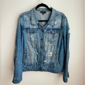 STS Blue Destroyed Denim Jacket - Sz. M